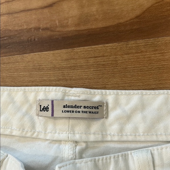 Lee White Straight Leg Jeans Classic Denim - Picture 2 of 6